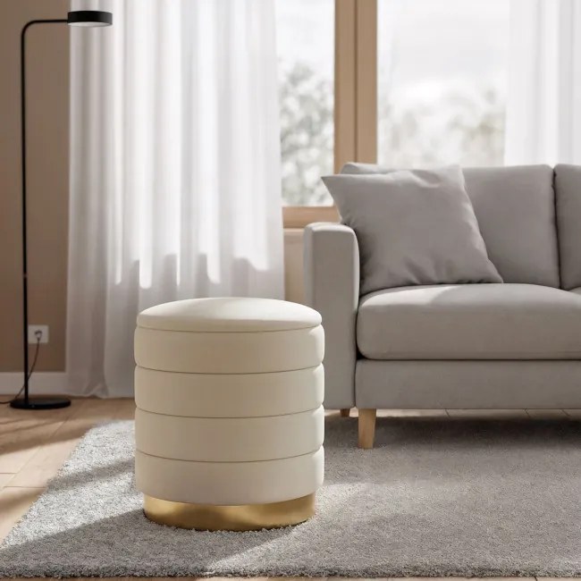 Taburetka LUNA krémová