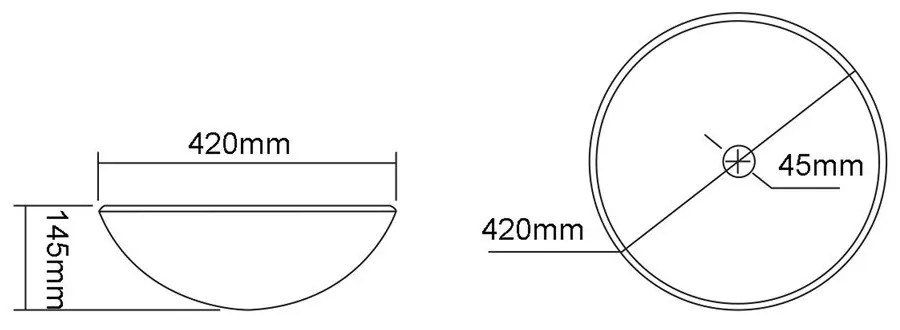 Sklenené okrúhle umývadlo ø 42 cm Puketa – Sapho