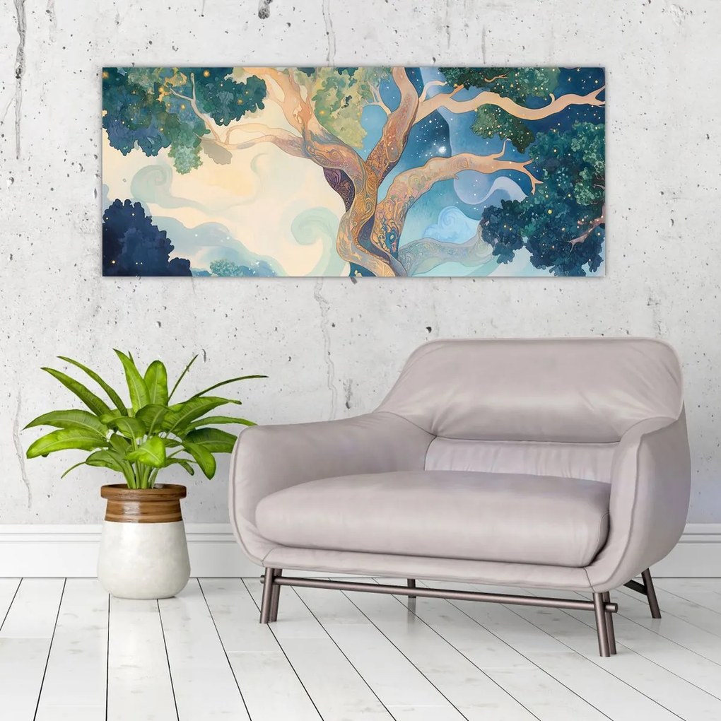 Obraz – Vesmírny strom (120x50 cm)