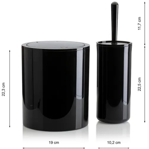 Kúpeľňový set CARMEN 5 ks čierna