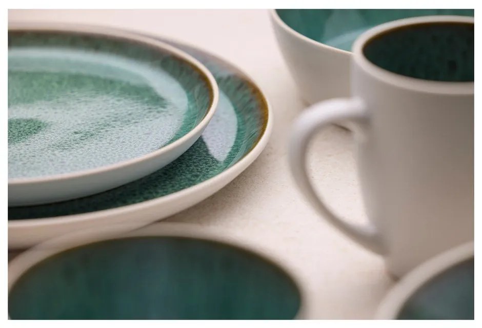 Biely/zelený dezertný tanier z kameniny ø 21 cm Gastro White/Green – Bitz