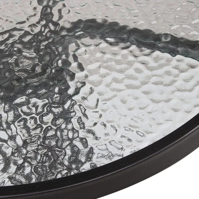 Kovová záhradná súprava Springos – 2 stoličky a stôl so sklenenou doskou