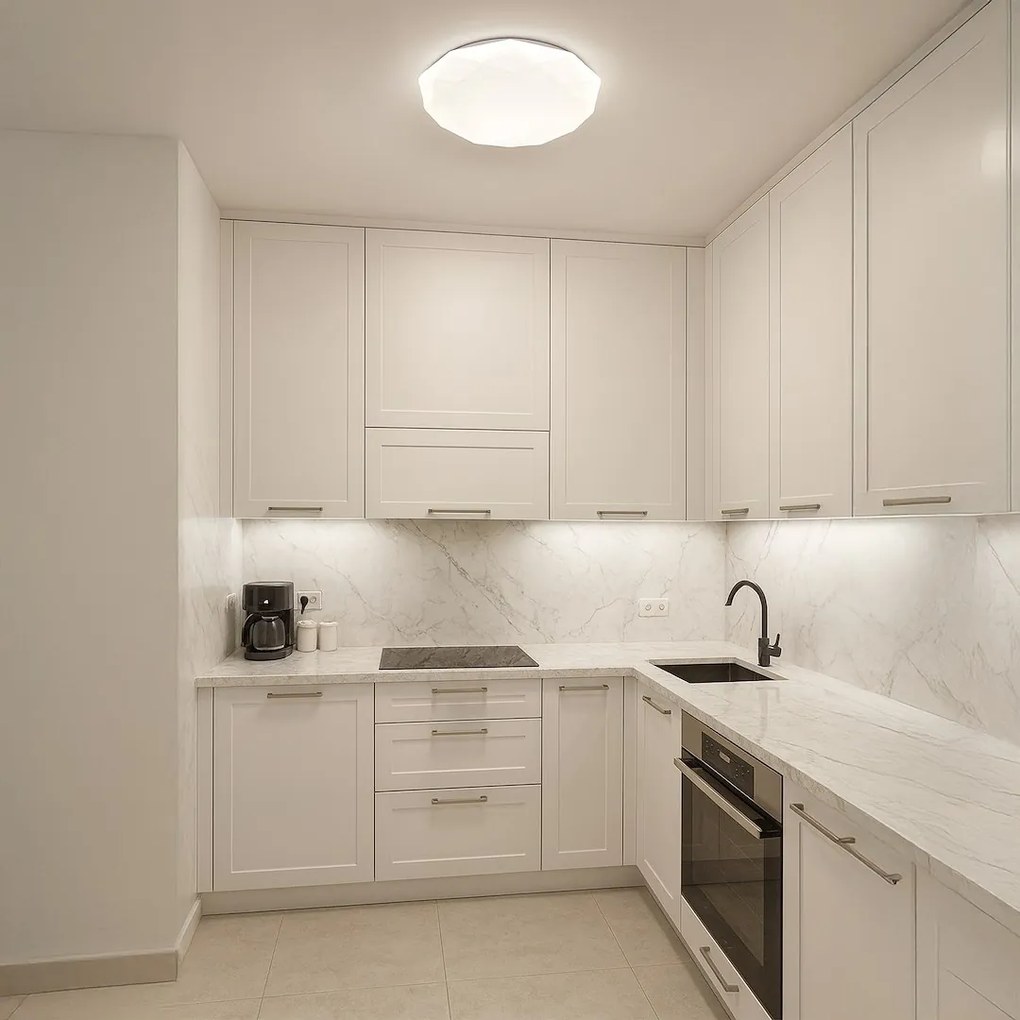 Stropné LED svietidlo Hex, 1x LED 72w, 3000-6000k, (fi 50 cm), w, s ovládačom