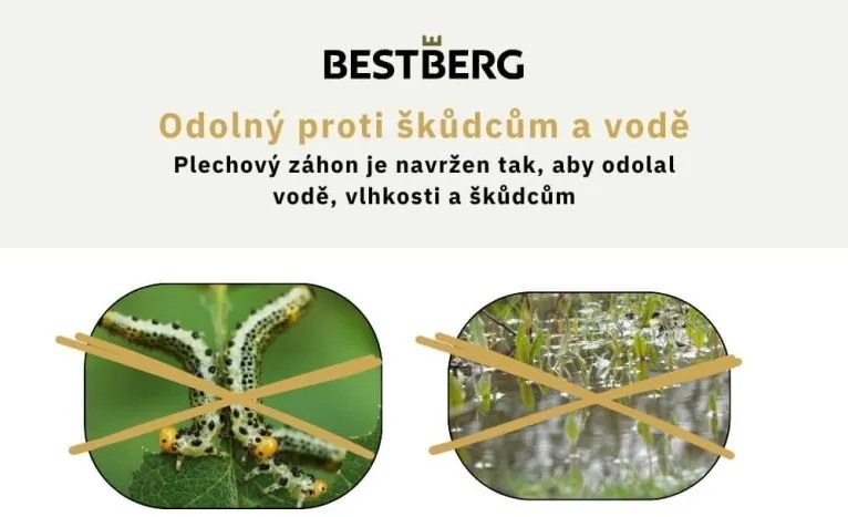 Vyvýšený záhradný záhon BestBerg VZ-800A / 800 l / 180 x 90 x 47 cm / sivá