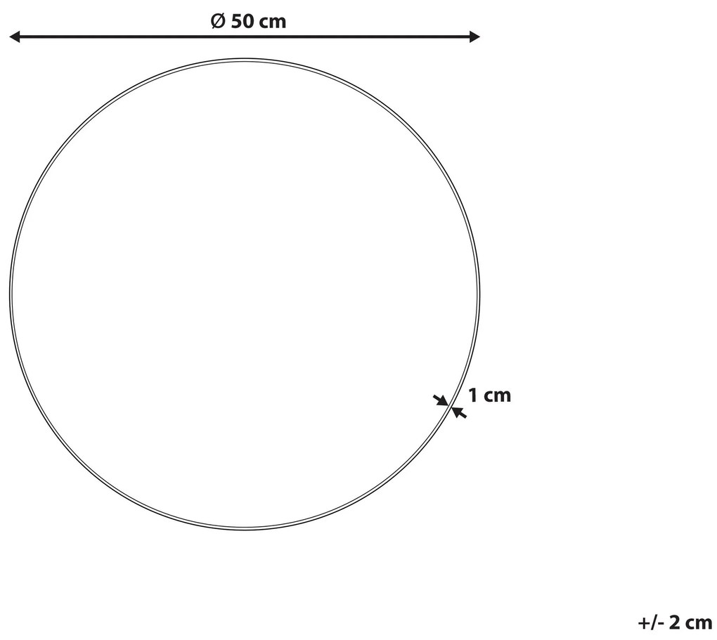 Okrúhle nástenné zrkadlo ø 50 cm strieborné AGEN Beliani