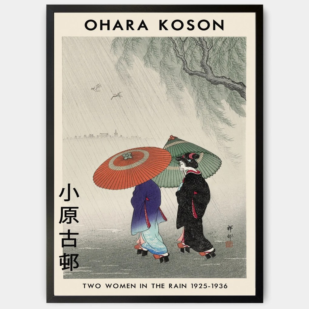 Plagát Two Women In The Rain | Ohara Koson
