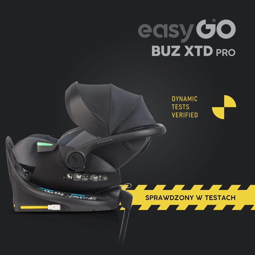 Súprava autosedačky EasyGo Buz Xtd Pro a Buz Pro Body 2 v 1 Granito