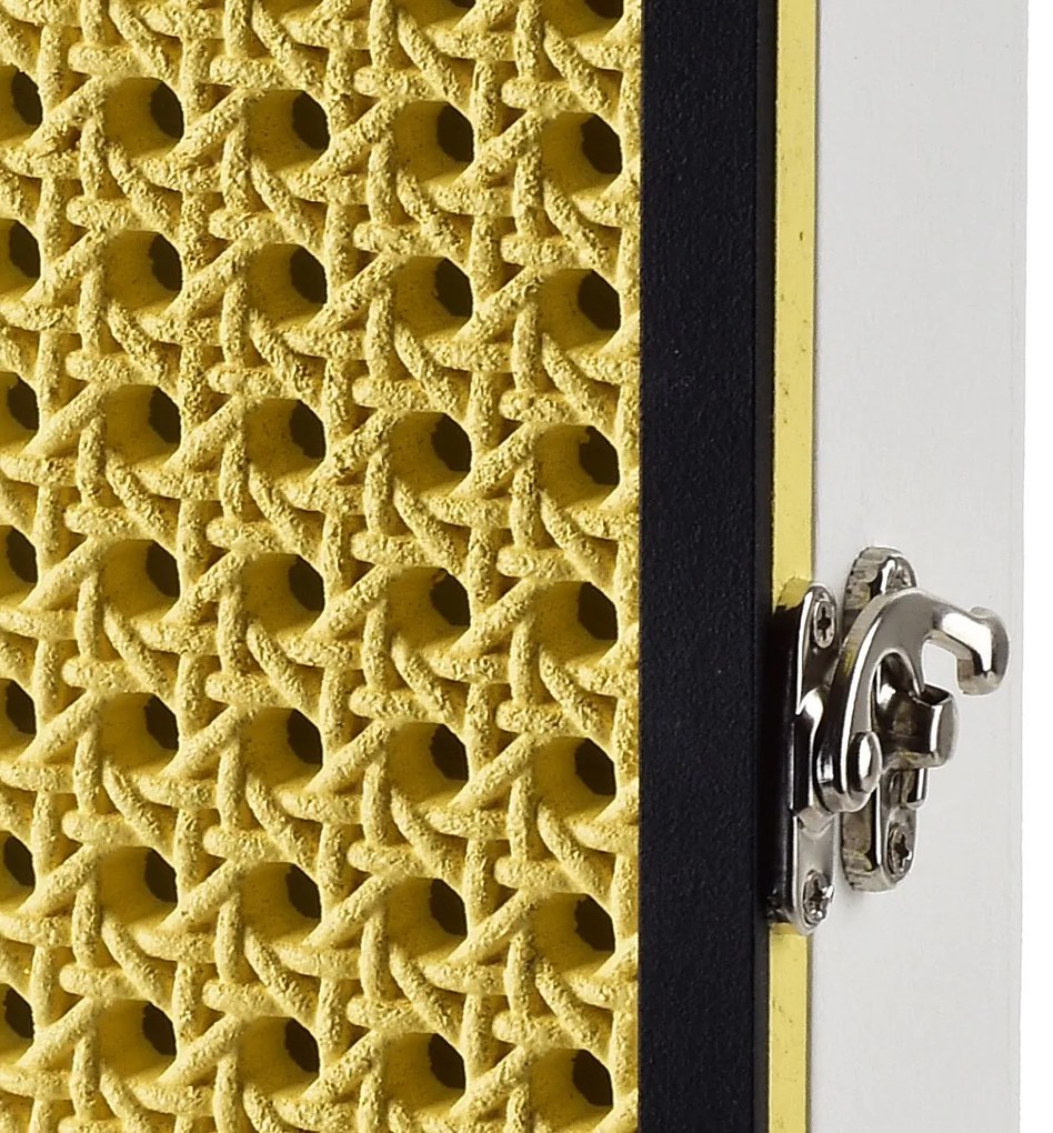 Drevená skrinka STACY 19,5x5,5x24,5 cm žltá