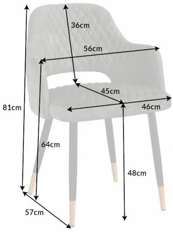 Stolička Paris dekoračné prešívanie zamat sivozelená