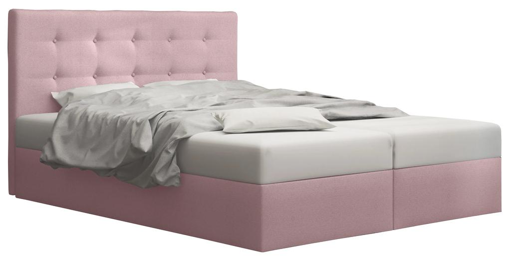 Manželská posteľ Boxspring 180 cm Duel 1 (ružová) (s matracom a úložným priestorom). Vlastná spoľahlivá doprava až k Vám domov. 1046438
