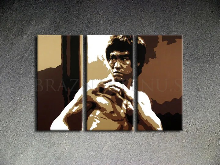 Ručne maľovaný POP Art obraz AL Bruce Lee