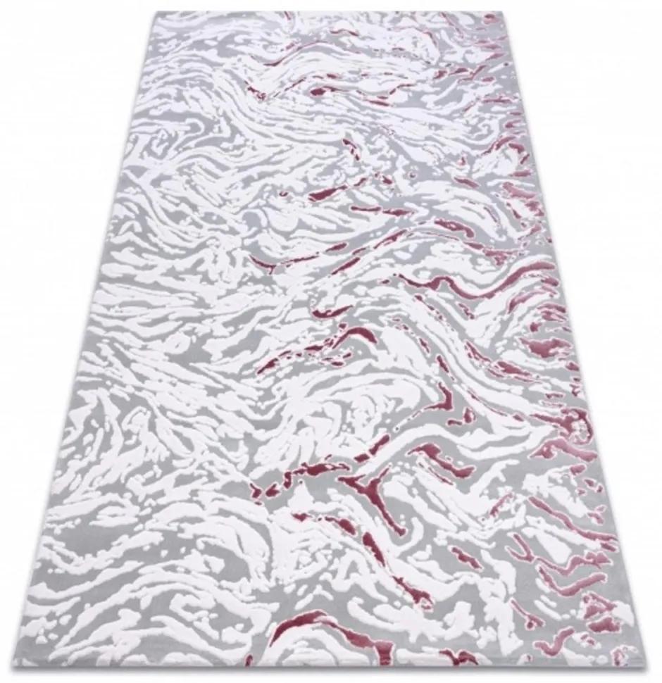 Luxusný kusový koberec akryl Etna sivoružový 100x200cm