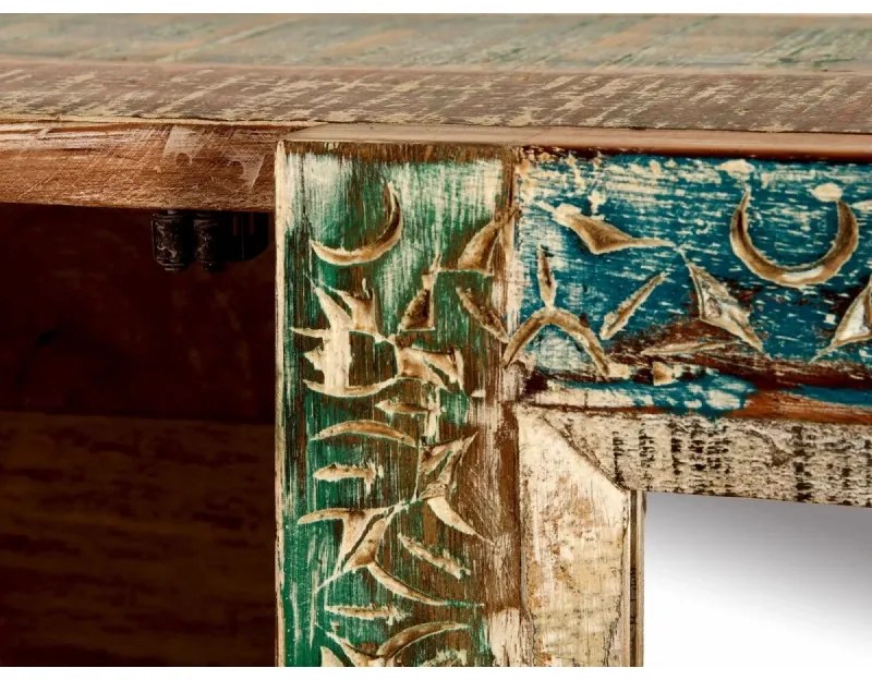 furniture-nabytek.cz - Masívna kúpeľňová zrkadlová skrinka Blue Lagoon z mangového dreva, lakovaná, farebná – 70×23×50 cm