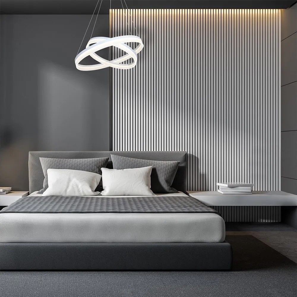 EUlight Závesné LED svietidlo Ring, 2x LED 60w, 4000k, w