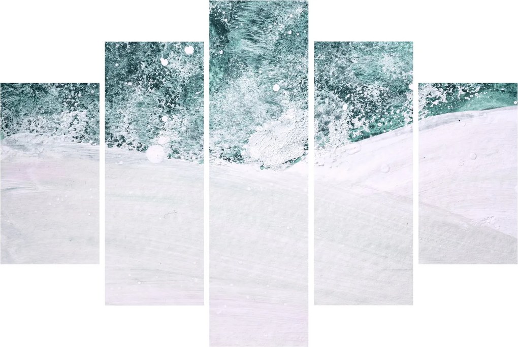 Obraz - Tyrkysová abstrakcia (150x105 cm)