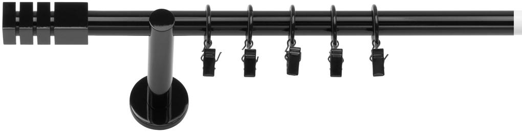Dekodum Garniža Nordic 19 mm čierna lesklá jednoduchá Dĺžka (cm): 340
