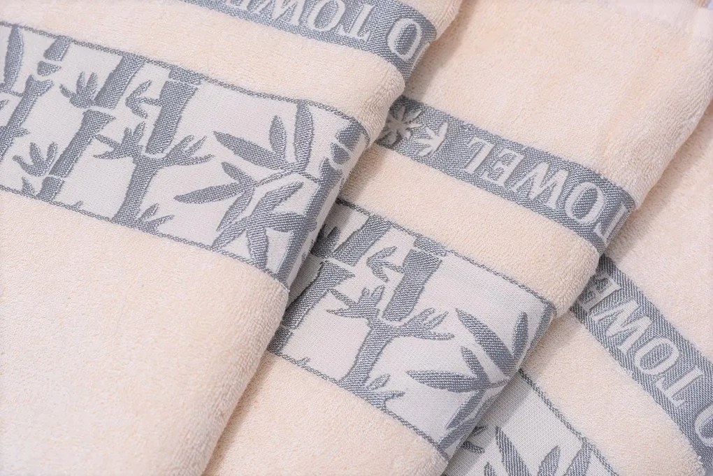 Bambusový uterák BAMBOO krémový
