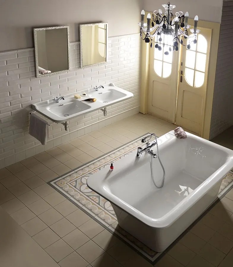 Kerasan, WALDORF WC sedátko, Soft Close, biela/bronz, 418601