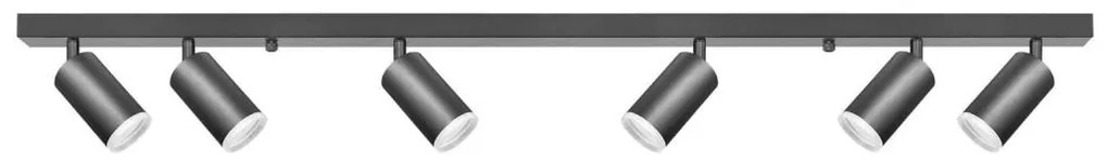 Bodové svietidlo LONDON 6xGU10/10W/230V čierna