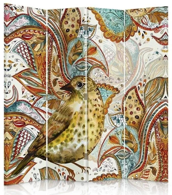 Ozdobný paraván Orient Mandala Boho - 145x170 cm, štvordielny, klasický paraván