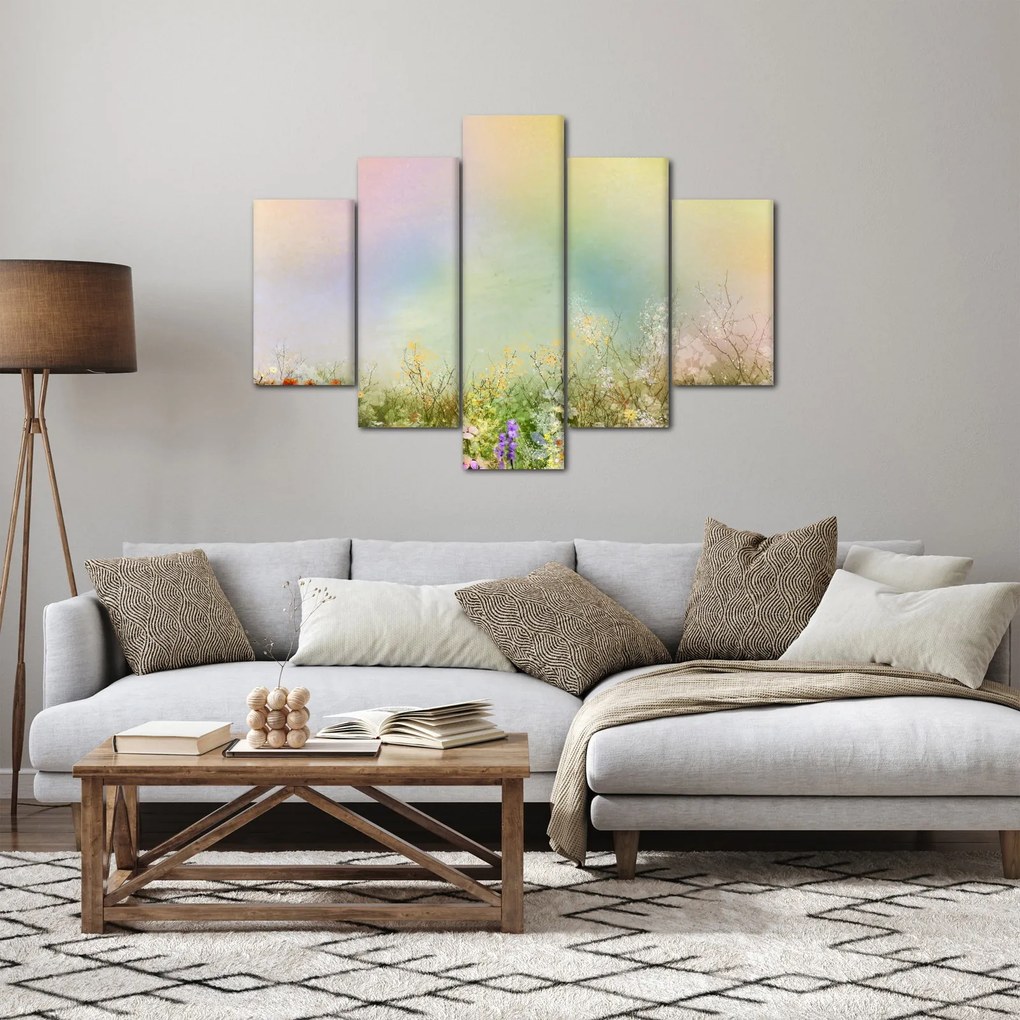 Obraz - Maľovaná lúka 2 (150x105 cm)