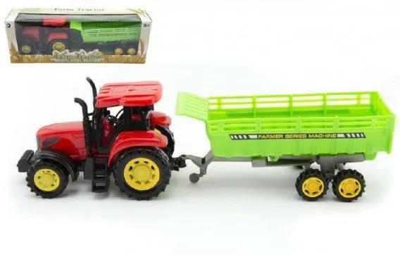 Traktor s vlekem plast 35cm na setrvačník v krabici