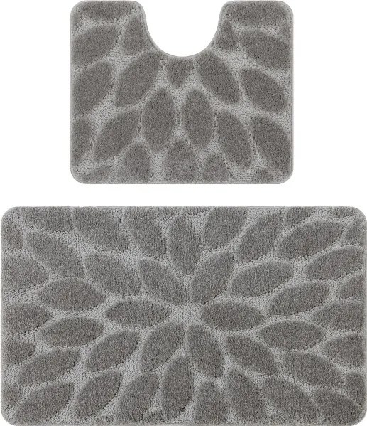 Sada kúpeľňových koberčekov SUPREME STONES kamienky, sivá