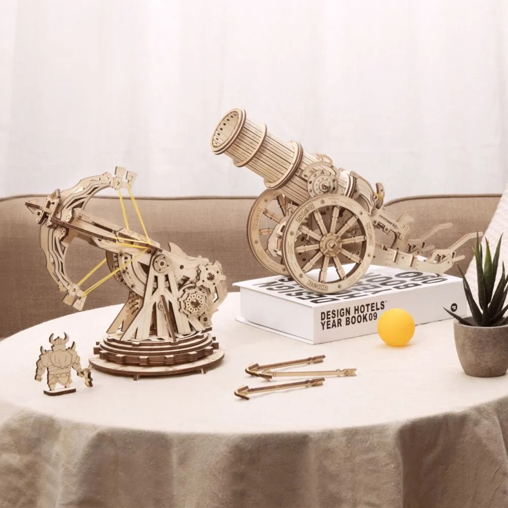 ROBOTIME Roker 3D drevené puzzle Stredoveké obliehacie dialo 158 ks