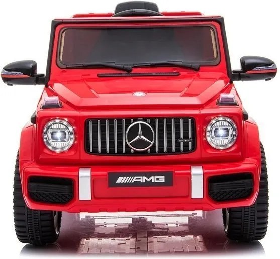 LEAN CARS Elektrické autíčko Mercedes G63 AMG červené, LED, MP3