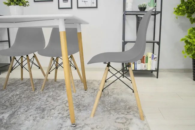Set dvoch jedálenských stoličiek OSAKA sivé (hnedé nohy) 2ks