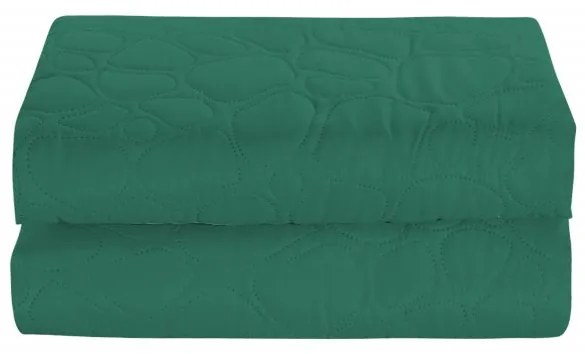 Zelený prehoz na posteľ so vzorom STONE Rozmer: 200 x 220 cm
