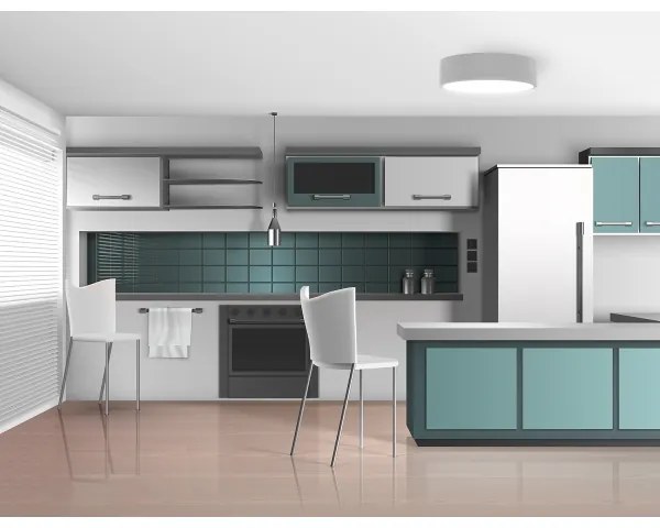 Stropné svietidlo CLEO so senzorom, 2xE27/24W/230V, priemer 30 cm, sivé