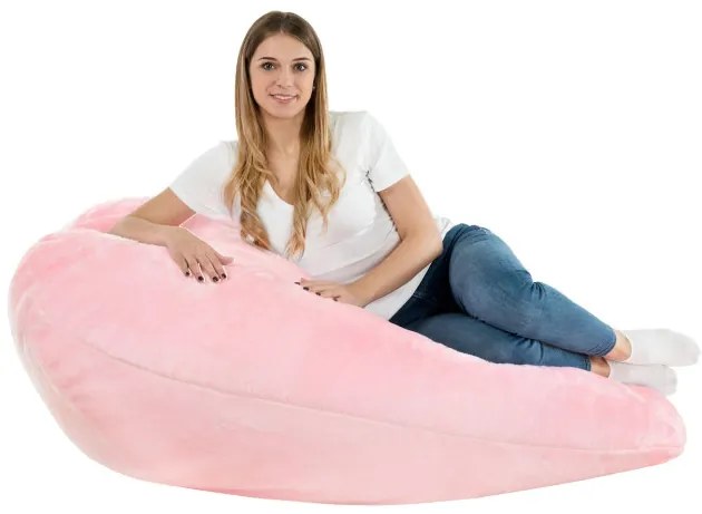 Sedací vak DROP XXL Yeti ružový