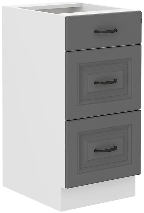 Kuchynská skrinka Stilo dustgrey/biela 40D 3S BB