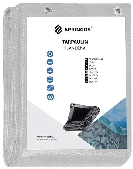 Ochranná plachta 4x6 m 270g/m2 SPRINGOS GA2155