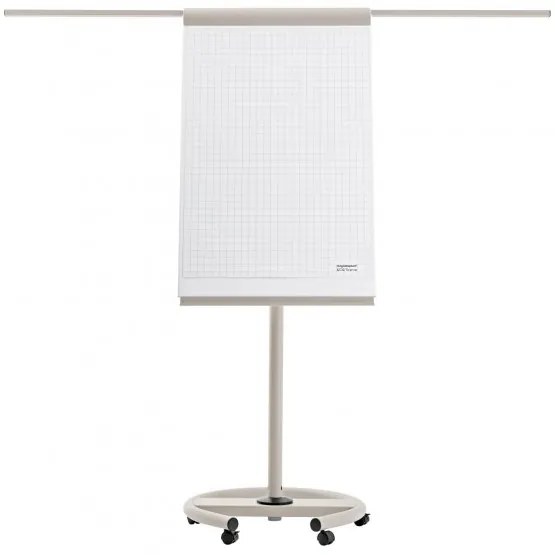 Flipchart Magnetoplan De Luxe 68 x 97 cm, mobilný, sivá / biela