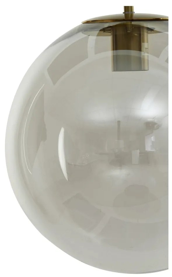 Závesné svietidlo v bronzovej farbe so skleneným tienidlom ø 30 cm Medina – Light &amp; Living