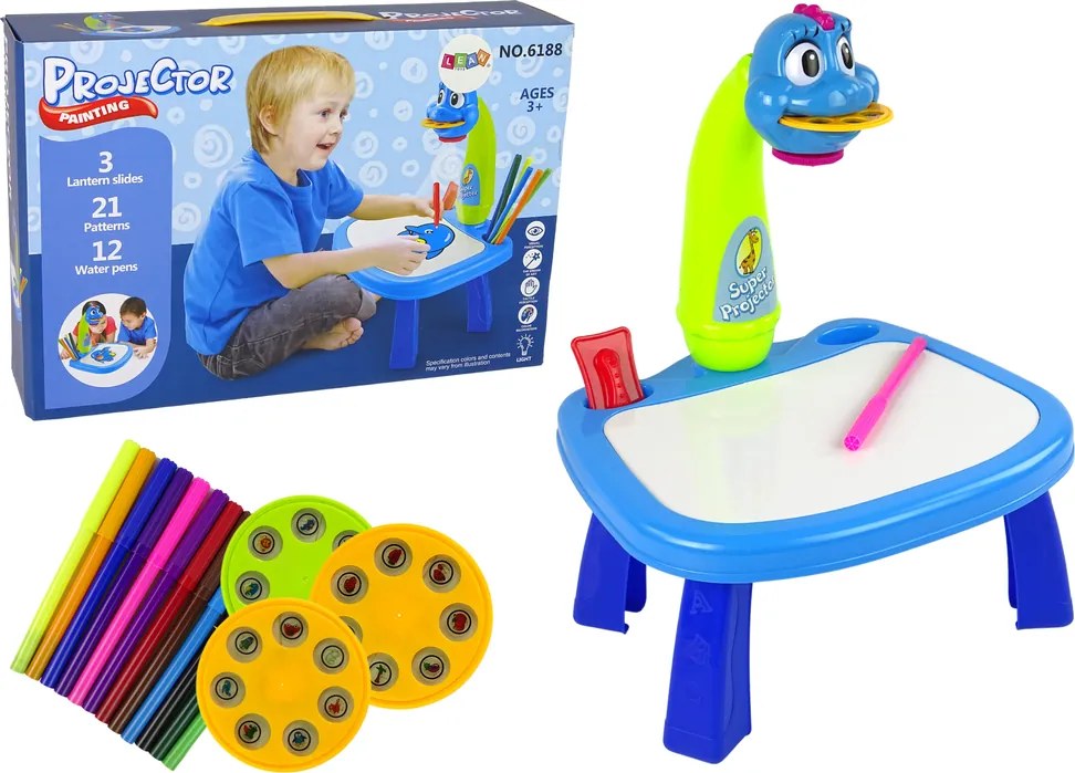 LEAN Toys Projekčná tabuľa Kreslenie Dinosaur Learning Board