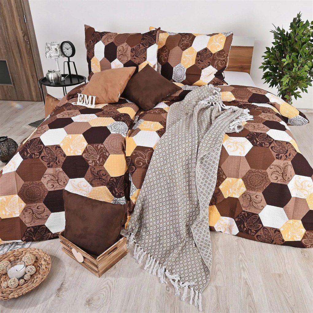 Obliečky krepové Zoe EMI: Štandardný set jednolôžko obsahuje 1x 140x200 + 1x 70x90