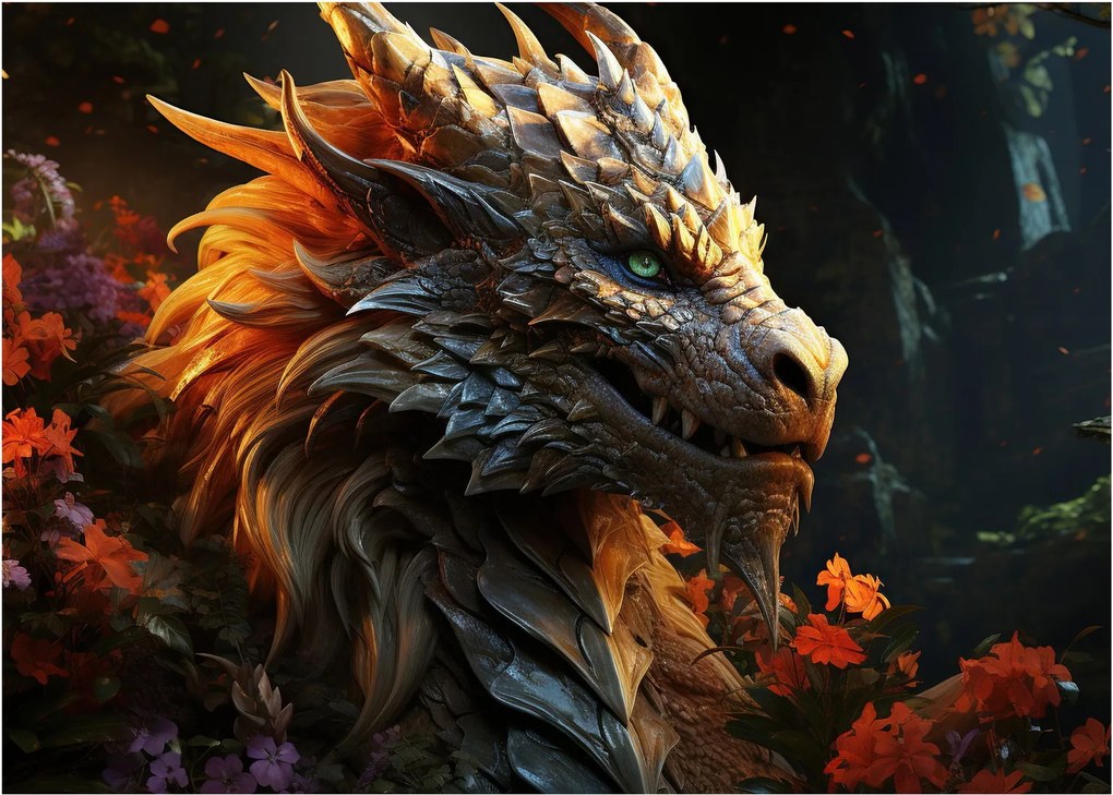 Obraz - Drak (70x50 cm)