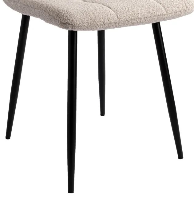 Jedálenská stolička DENVER boucle, čierna / béžová