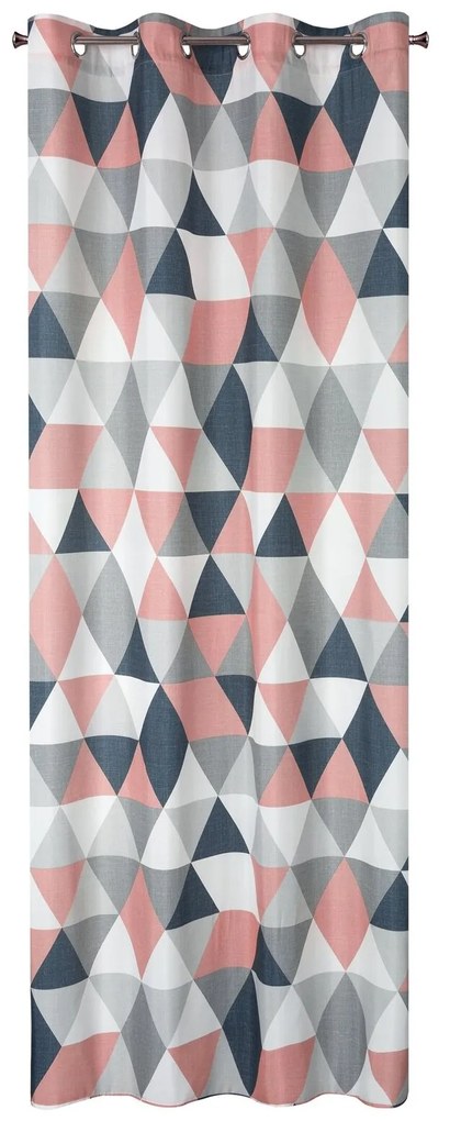 ZÁVES NA KRÚŽKOCH ADINA 140X250 CM VZOROVANÁ