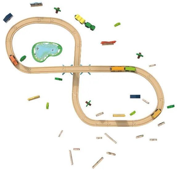 lupilu® Drevená železnica L (farma) (100395198)