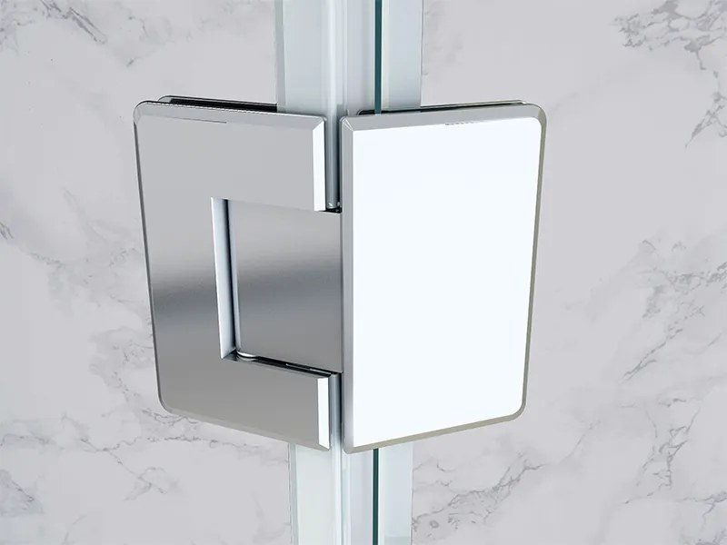 BPS-koupelny Päťuholníkový sprchový kút KZ10A 80x80 chróm/transparent - bez vaničky