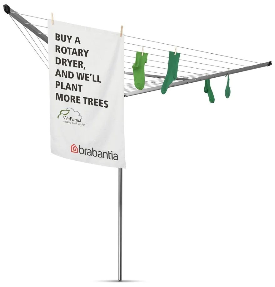 Vonkajší sušiak na bielizeň v striebornej farbe 30 m Essential – Brabantia