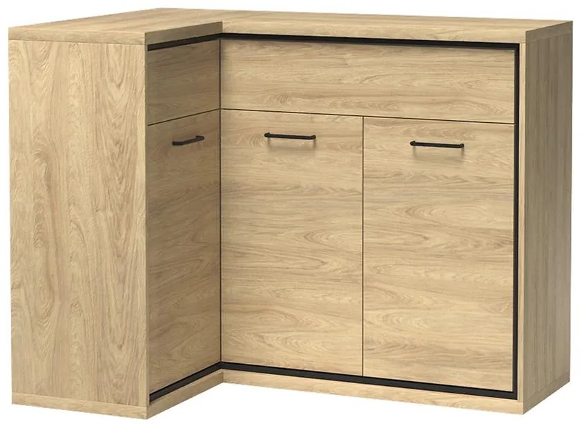 Komoda Rohová M15* Mediolan Natural Hikora