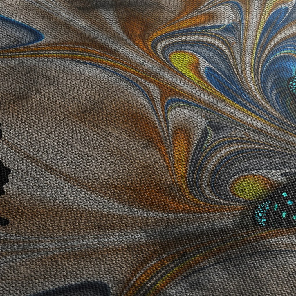 Obraz - Žiariví motýle na obraze (s hodinami) (90x30 cm)