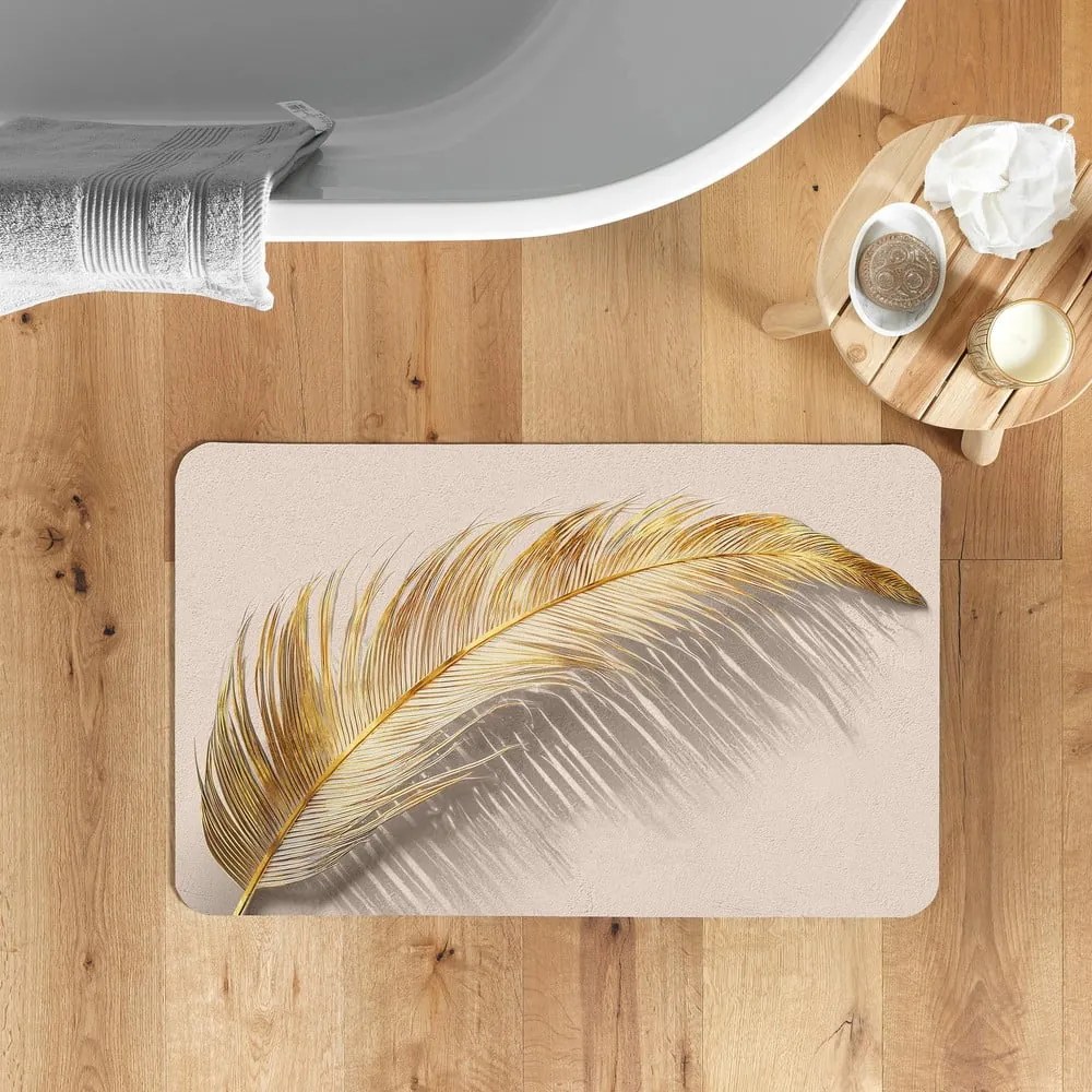 Svetlohnedá kúpeľňová predložka 50x120 cm Angelica – douceur d'intérieur