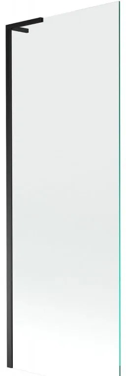 Mexen Next L, 1-krídlová vaňová zástena 70 x 150 cm, 6mm číre sklo, čierny profil, 895-070-000-03-00-70