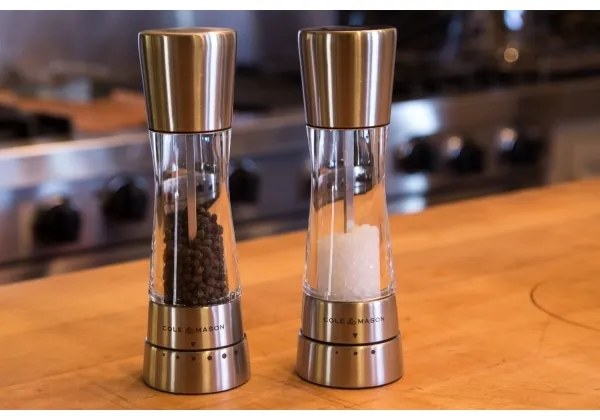 Cole&Mason - Sada mlynčekov na soľ a korenie DERWENT 2 ks 19 cm lesklý chróm